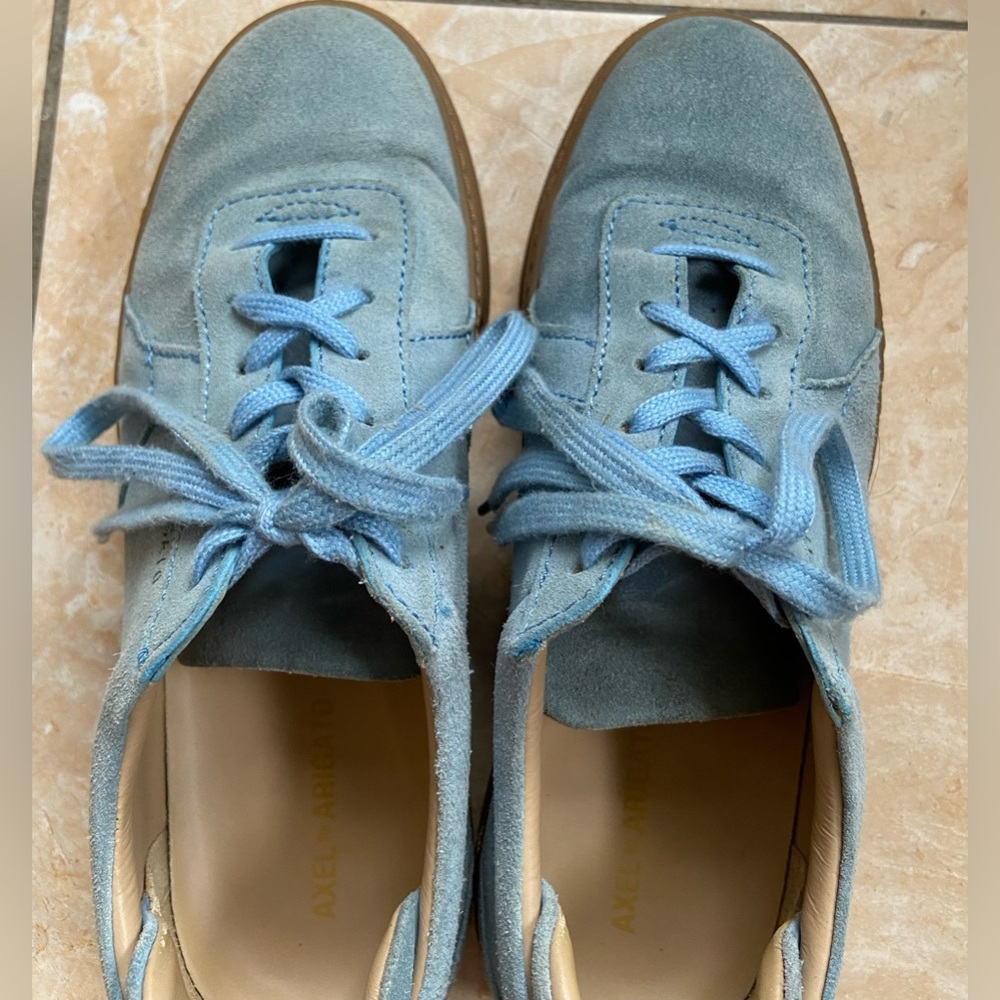 AXEL ARIGATO PLATFORM LOW-TOP SUEDE SNEAKERS Sz 7.5 - Picture 5 of 10